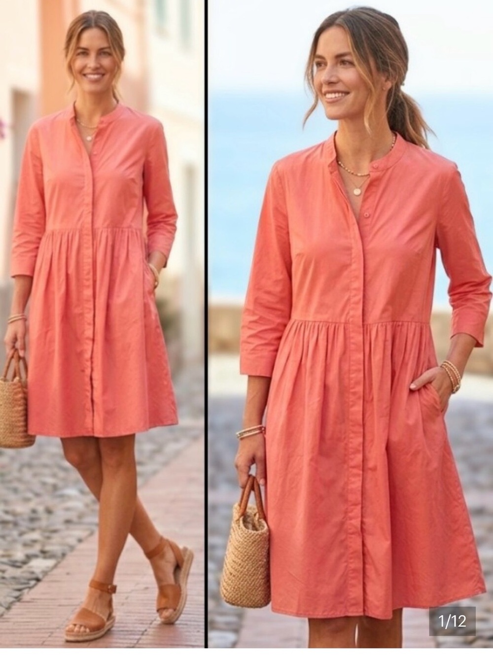 NWT Tuckernuck pink royal shirt poplin dress